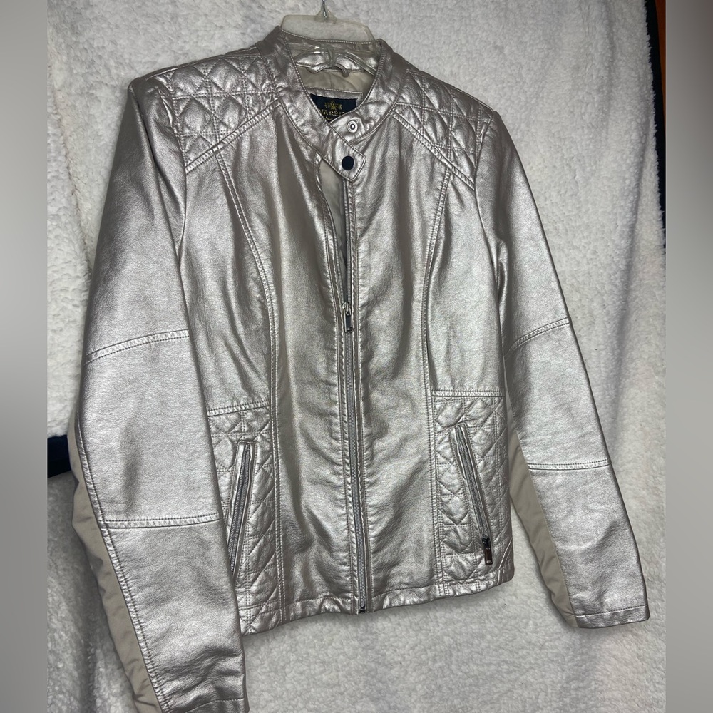 Warrior metallic colored bomber jacket size M